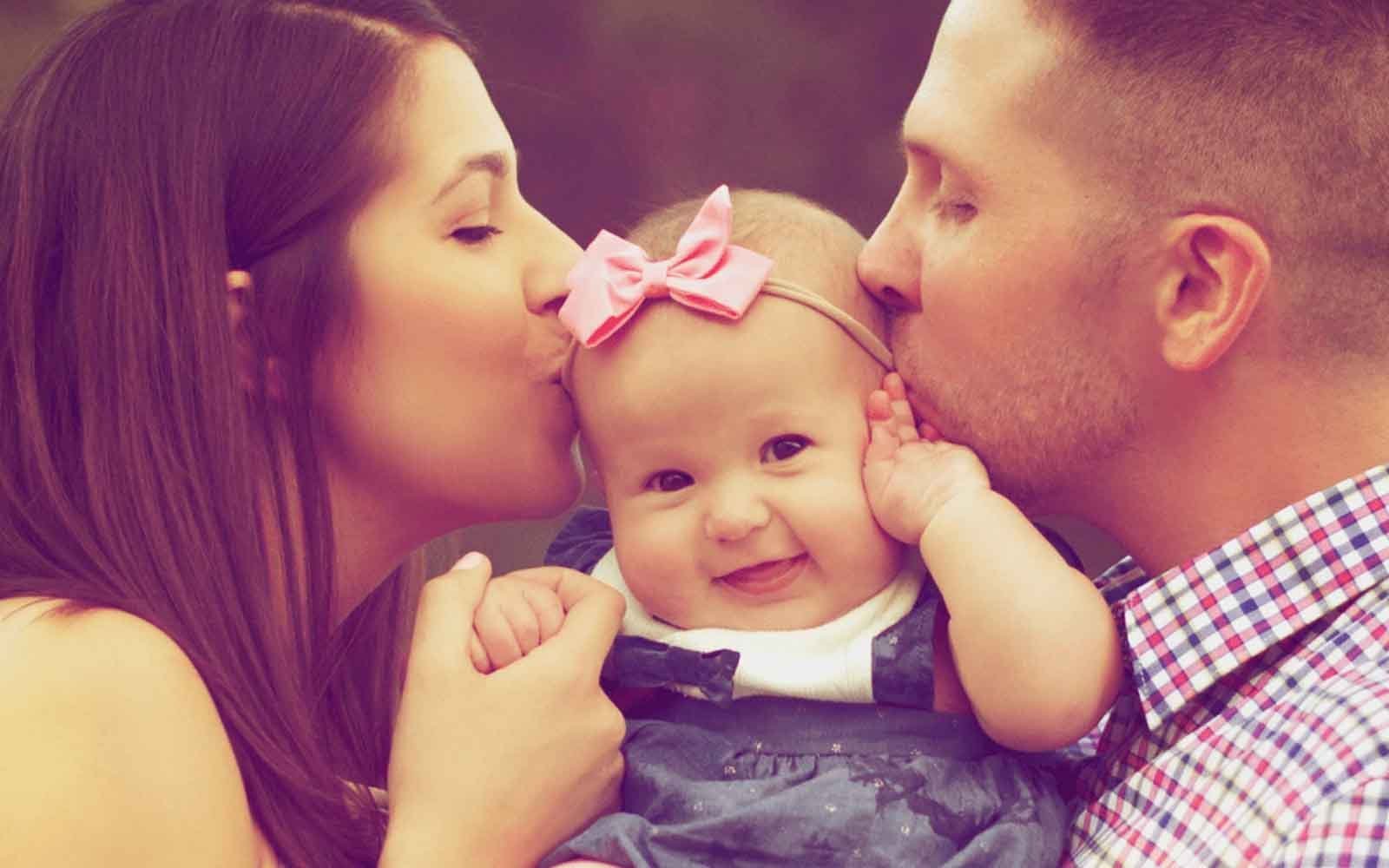 Sleeping on mom or dad