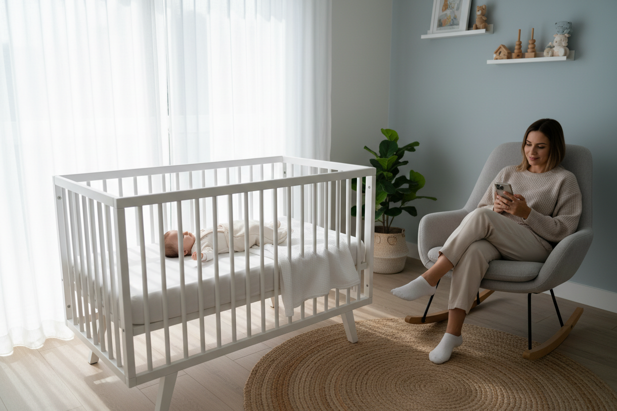 Mother using a Baby Sleep Schedule