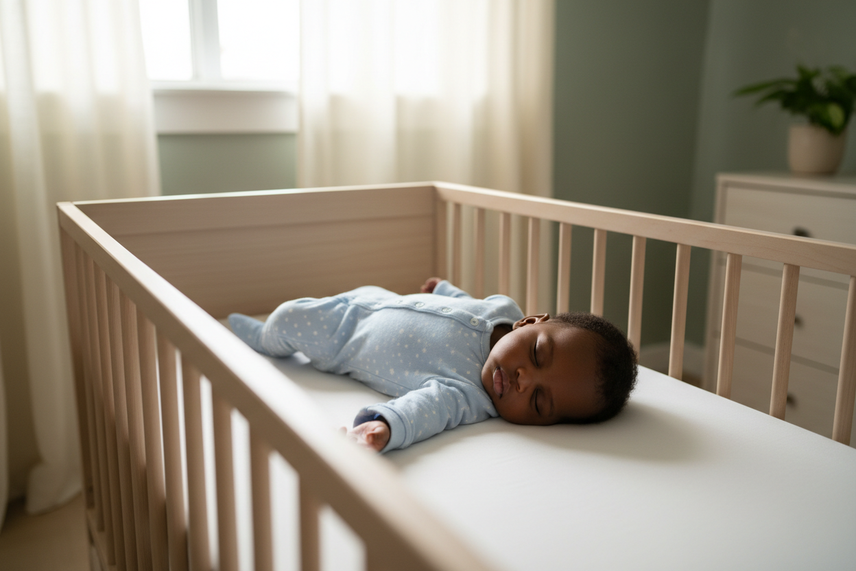 11 Month old baby Sleeping in crib